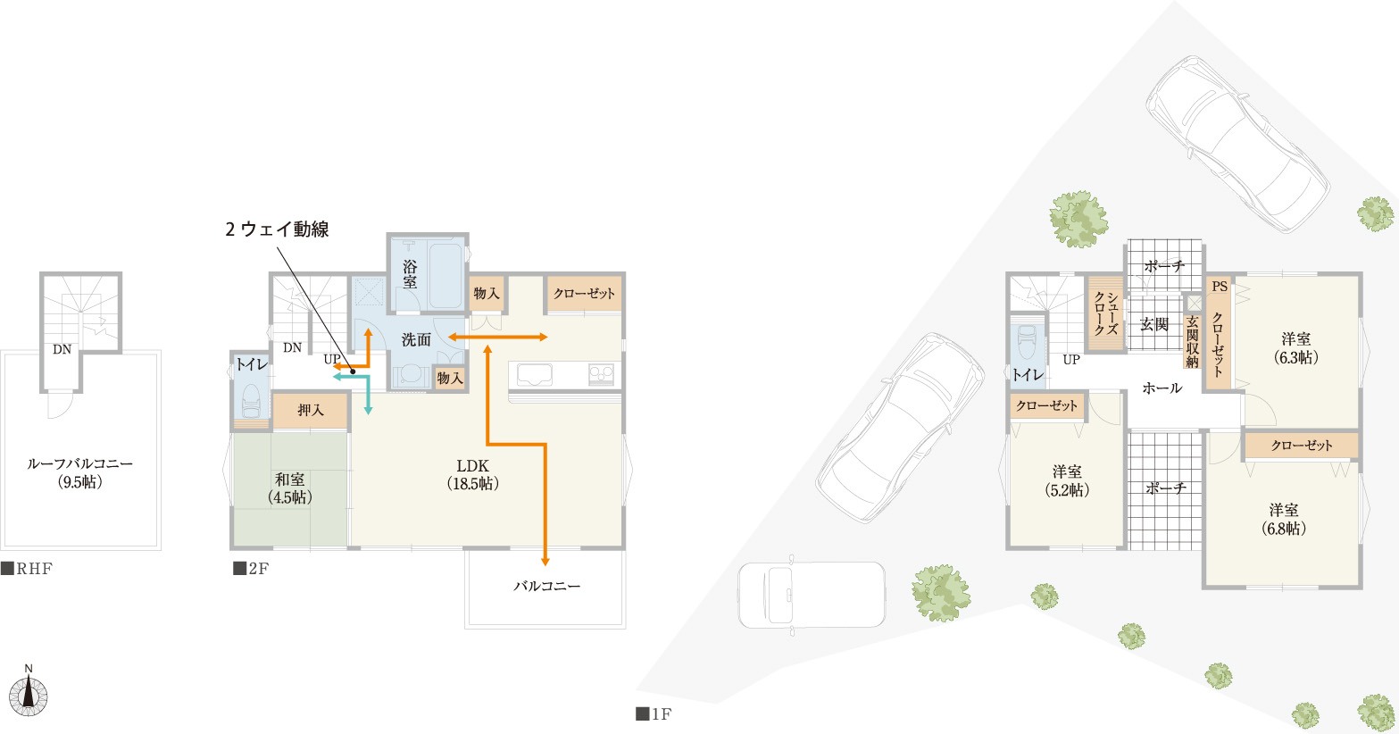 51坪 4LDK 2階建