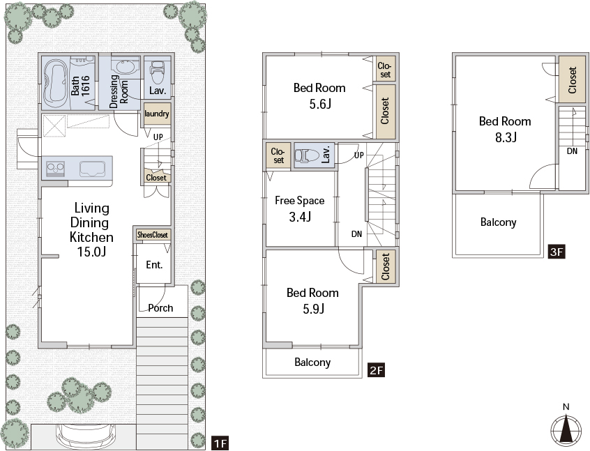 30坪台 南玄関の理想的な間取りとは 4ldkのデザイン住宅8選