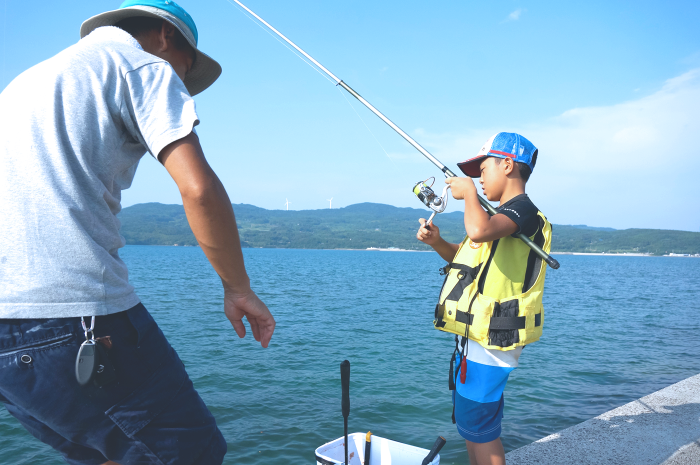 親子で海釣り