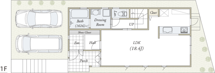パントリーと冷蔵庫を並列。在庫管理も一瞬でできる間取り